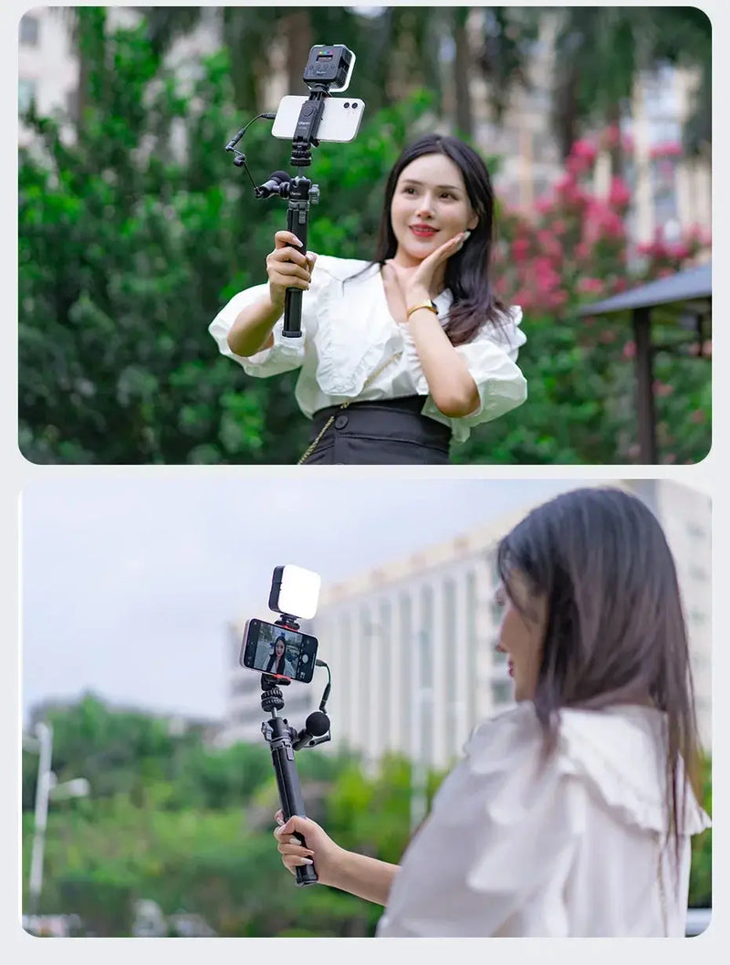 Ulanzi ST-06S 360°Rotatable Phone Holder Vertical Shoot PhoneMount Tripod Mount With Cold Shoe phone Clip Clamp Vlog Video