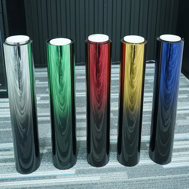 1PC Gradient Window Tint Film Heat-Resistant Anti-Explosive Peel And Stick Solar Film for Car & Home Automotive Privacy Window F