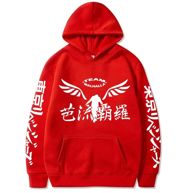 Anime Gambar Valhalla Logo Printed Pullover Unisex Fashion Cosplay Sportswear Casual Streetwear New Tokyo Revengers Anime Hoodie