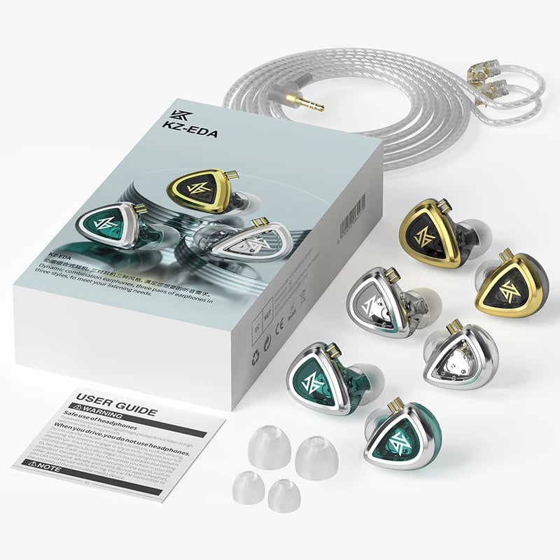 KZ EDA Earphones Bass/Balanced/Hi-Res Earbuds In Ear Monitor Headphones Sport Noise Cancelling HIFI Headset KZ EDXPRO EDC EDS