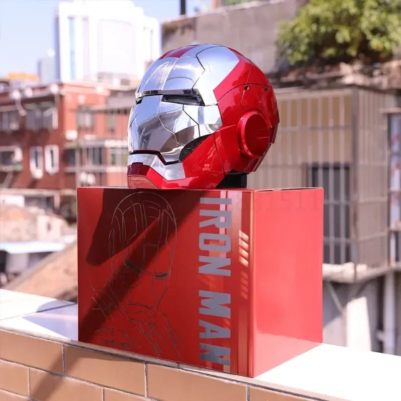 Marvel Electric Iron Man 1:1 MK50 MK5 Helmet Voice Control Eyes With Light Model Toys For Adult Technology Wearable Xmas Gift