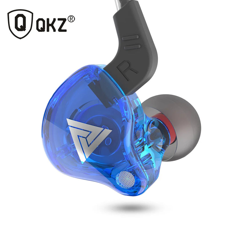 Original QKZ AK6 Copper Driver HiFi Sport Headphone 3.5mm In Ear Earphone For Running With Microphone Headset music Earbuds fone