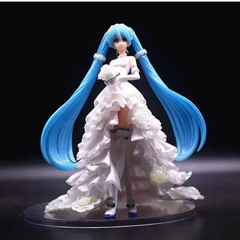 New Anime Miku Cute Kawaii Virtual Singer Manga Statue Pvc Action Figure 15~25cm
