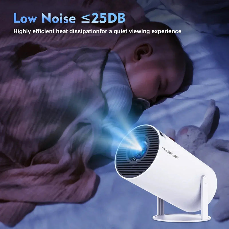 Magcubic Projector Android 11 4K 1280*720P HY300 Pro + Dual Wifi 290ANSI 180°flexible BT5.0 Cinema Outdoor Portable Projector