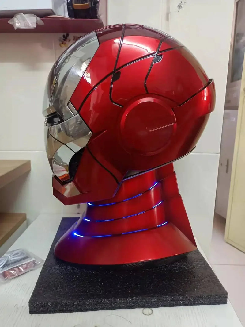 Marvel Electric Iron Man 1:1 MK50 MK5 Helmet Voice Control Eyes With Light Model Toys For Adult Technology Wearable Xmas Gift