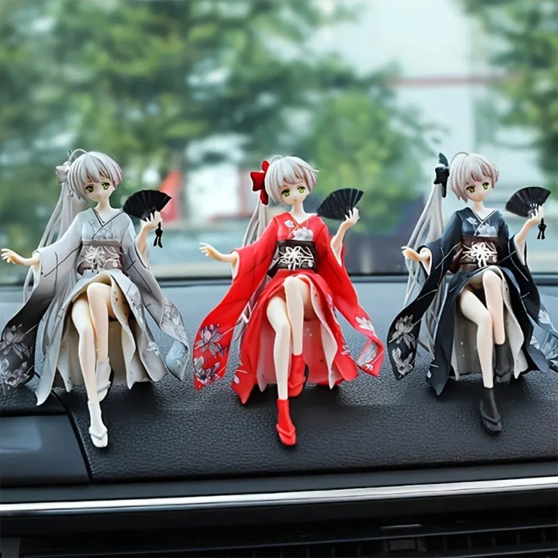 Japanese Anime Cute Action Figure Decorations Home And Car Decoration Beautiful And Durable Car Accessories For Girls Series