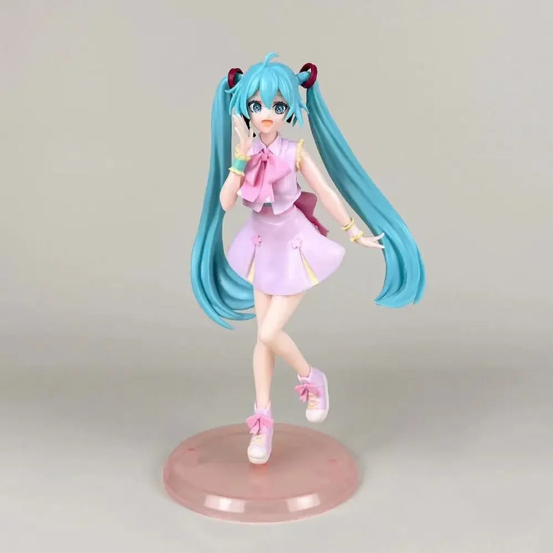 New Anime Miku Cute Kawaii Virtual Singer Manga Statue Pvc Action Figure 15~25cm