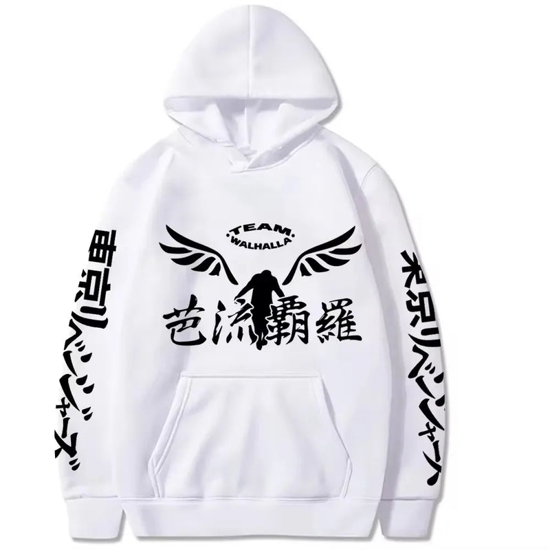 Anime Gambar Valhalla Logo Printed Pullover Unisex Fashion Cosplay Sportswear Casual Streetwear New Tokyo Revengers Anime Hoodie