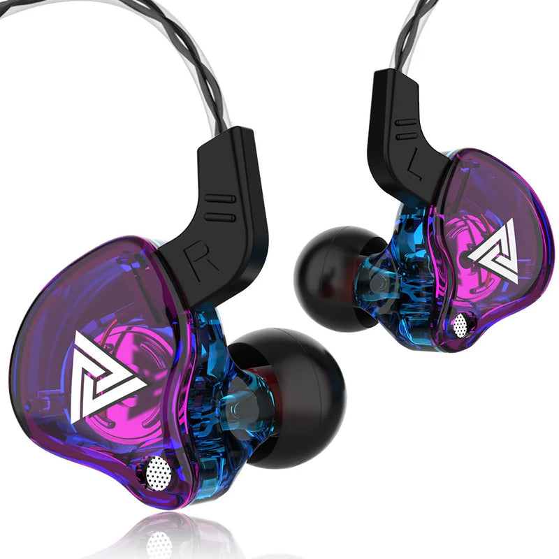 Original QKZ AK6 Copper Driver HiFi Sport Headphone 3.5mm In Ear Earphone For Running With Microphone Headset music Earbuds fone
