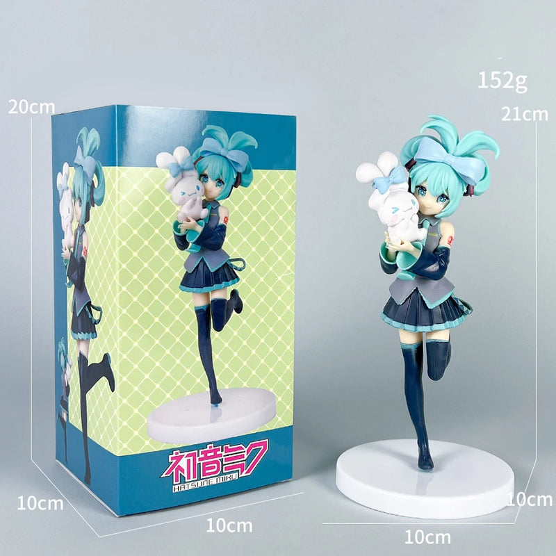 Anime Hatsune Miku X Cinnamoroll Figure Anime Peripheral Collectible Models Decorative Decorations Children Kawaii Gift