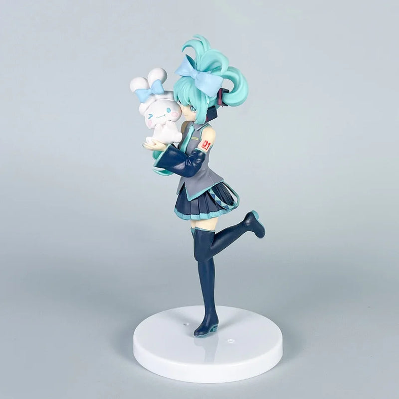 Anime Hatsune Miku X Cinnamoroll Figure Anime Peripheral Collectible Models Decorative Decorations Children Kawaii Gift