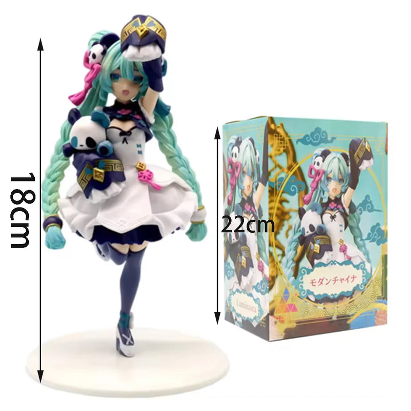 Anime Hatsune Miku X Cinnamoroll Figure Anime Peripheral Collectible Models Decorative Decorations Children Kawaii Gift
