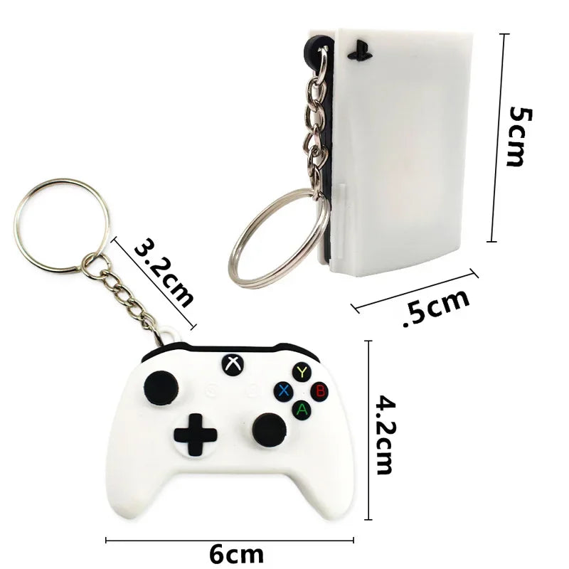 PS5 XBOX Game Console Controller Model Keychains Mini Simulation Collection Key Chain Pendant for Men Women Keys Ring Toys Gift