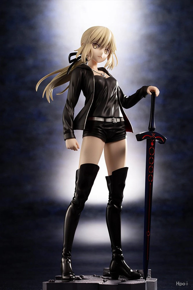24CM Anime Fate/Grand Order Altria Pendragon 1/7 Saber Figure Standing Sword Model Toy Gift Collection Action Figure PVC