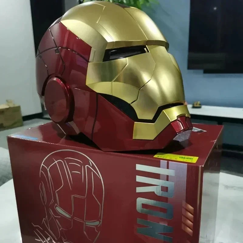 Marvel Electric Iron Man 1:1 MK50 MK5 Helmet Voice Control Eyes With Light Model Toys For Adult Technology Wearable Xmas Gift