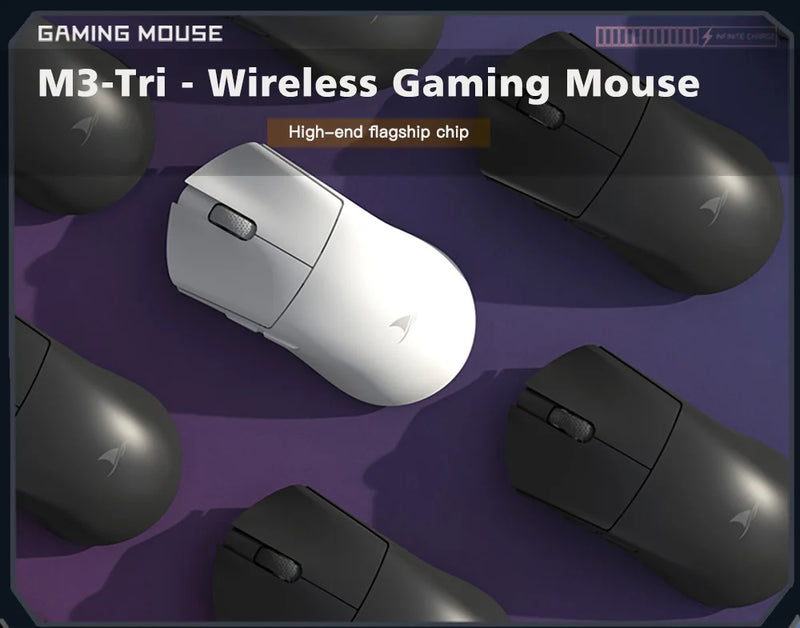 Motospeed Darmoshark M3 8K Bluetooth Wireless Gaming Mouse 26K DPI PAW3395 Sensor Computer Office Mouse TTC For Laptop PC