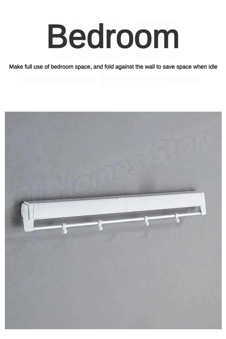 Retractable Clothes Hanger Invisible Wall Mounted Hanger Drying Rack Clothes Rack Folding Wall Extendable Organization Hangers