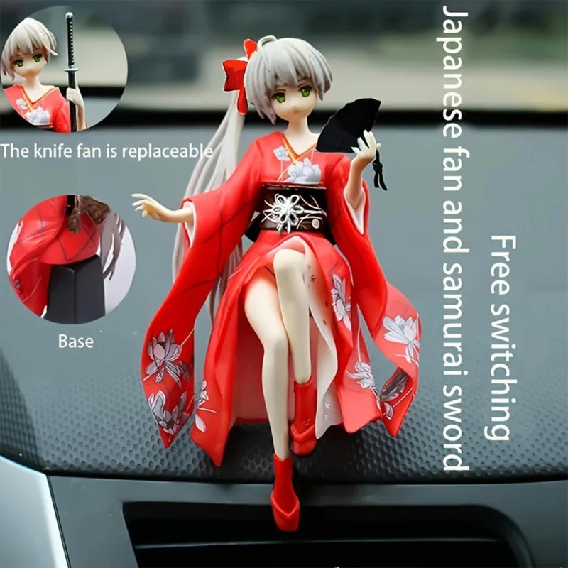 Japanese Anime Cute Action Figure Decorations Home And Car Decoration Beautiful And Durable Car Accessories For Girls Series