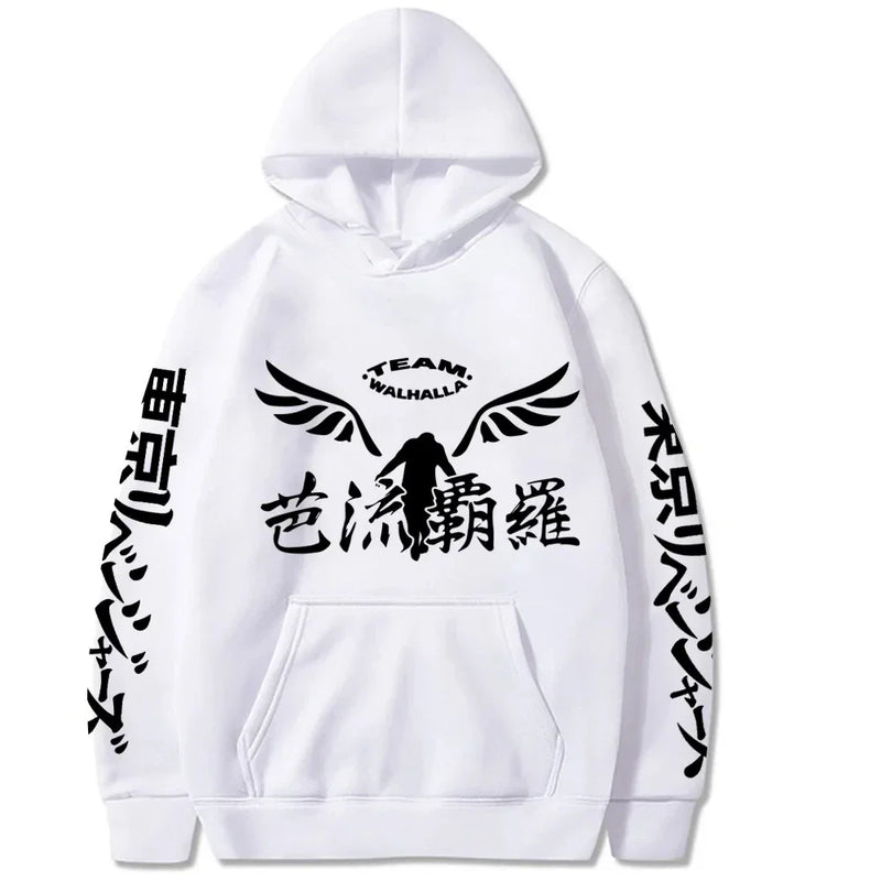 Anime Gambar Valhalla Logo Printed Pullover Unisex Fashion Cosplay Sportswear Casual Streetwear New Tokyo Revengers Anime Hoodie
