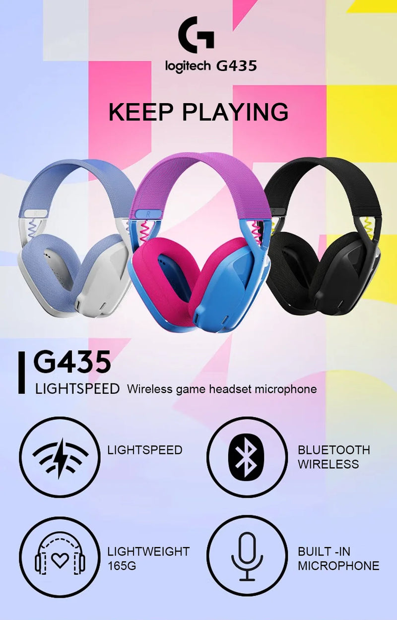 Headset Gamer Logitech G435 Lightspeed: Jogue sem Limites 🎧