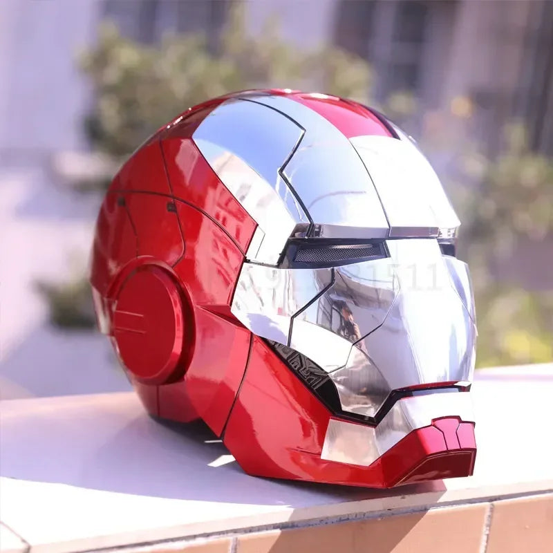 Marvel Electric Iron Man 1:1 MK50 MK5 Helmet Voice Control Eyes With Light Model Toys For Adult Technology Wearable Xmas Gift
