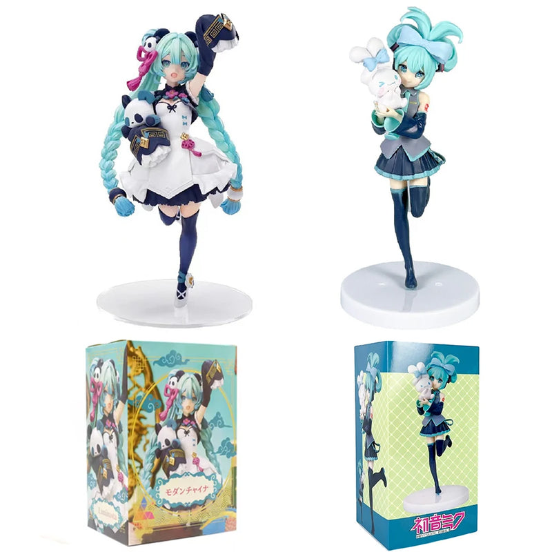 Anime Hatsune Miku X Cinnamoroll Figure Anime Peripheral Collectible Models Decorative Decorations Children Kawaii Gift