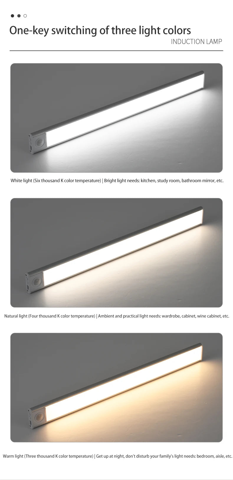 Night Light Led Lamp Under Cabinet Lights Motion Sensor night light Closet Light Cabinet Kitchen Lighting Magnetic night lights