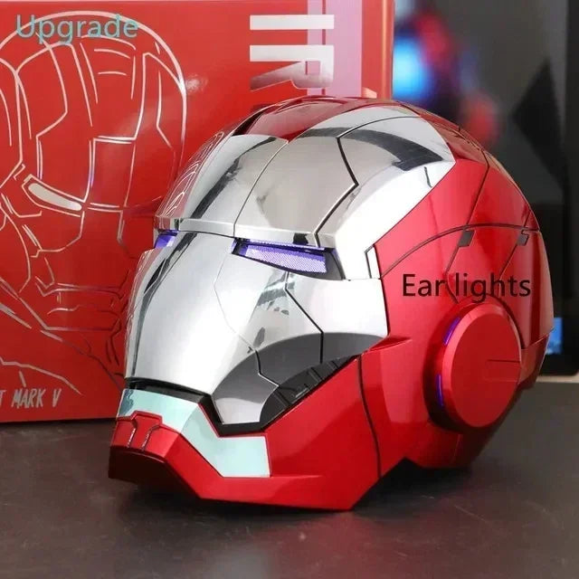 Marvel Electric Iron Man 1:1 MK50 MK5 Helmet Voice Control Eyes With Light Model Toys For Adult Technology Wearable Xmas Gift