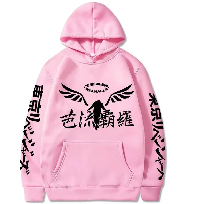 Anime Gambar Valhalla Logo Printed Pullover Unisex Fashion Cosplay Sportswear Casual Streetwear New Tokyo Revengers Anime Hoodie