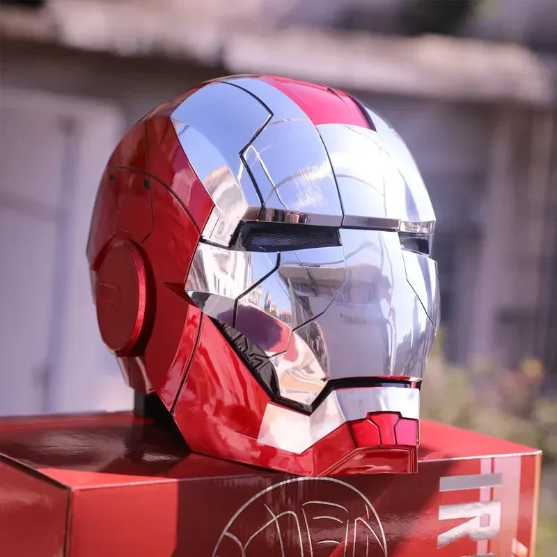 Marvel Electric Iron Man 1:1 MK50 MK5 Helmet Voice Control Eyes With Light Model Toys For Adult Technology Wearable Xmas Gift