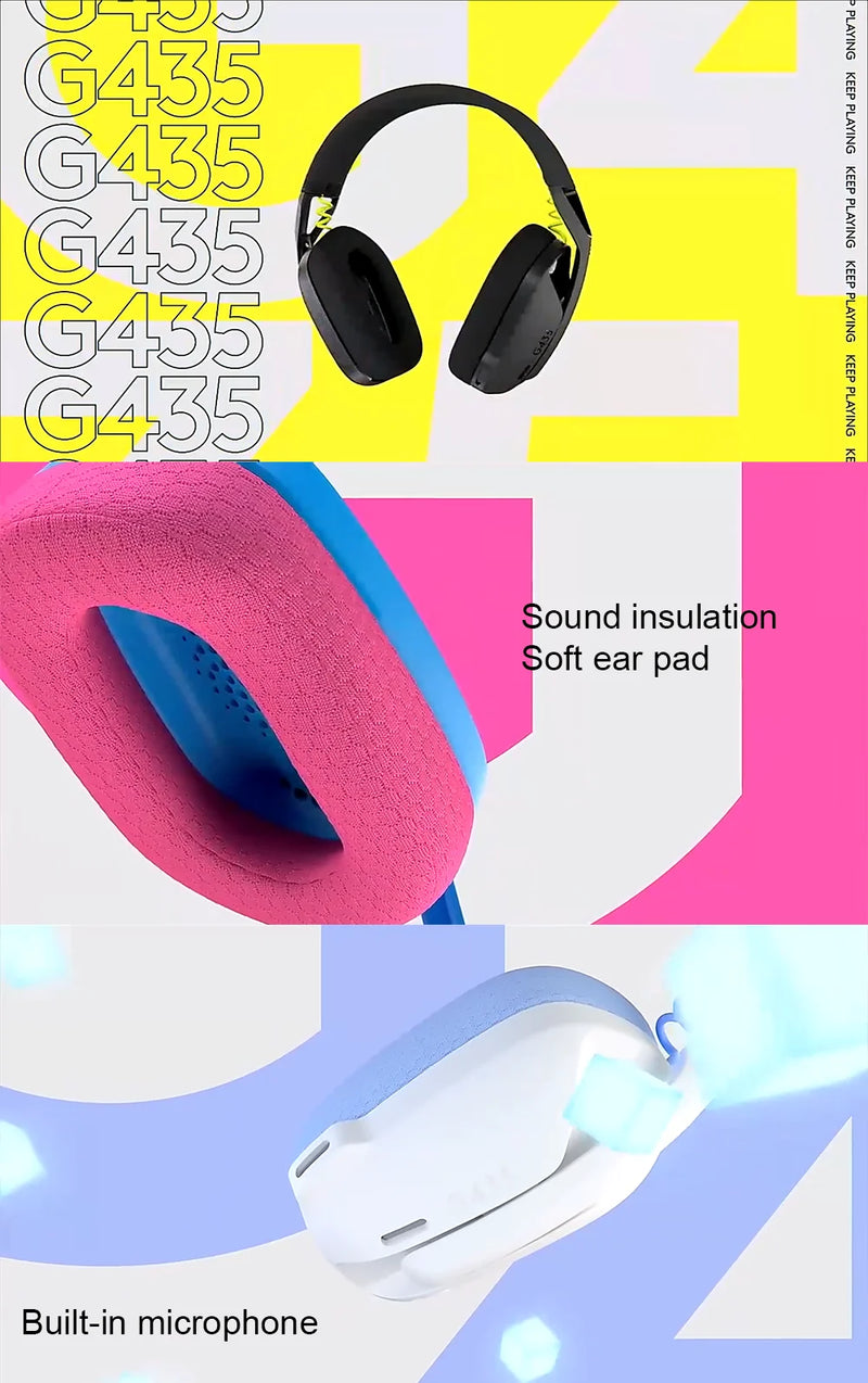 Headset Gamer Logitech G435 Lightspeed: Jogue sem Limites 🎧