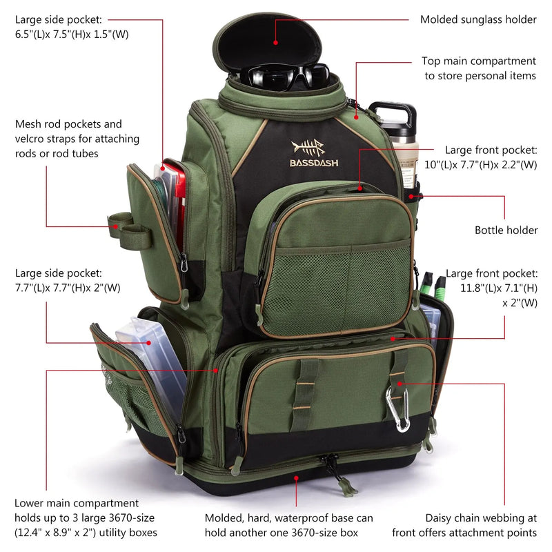 Mochila Bassdash para Pesca: Organização e Proteção Sem Limites 🎣