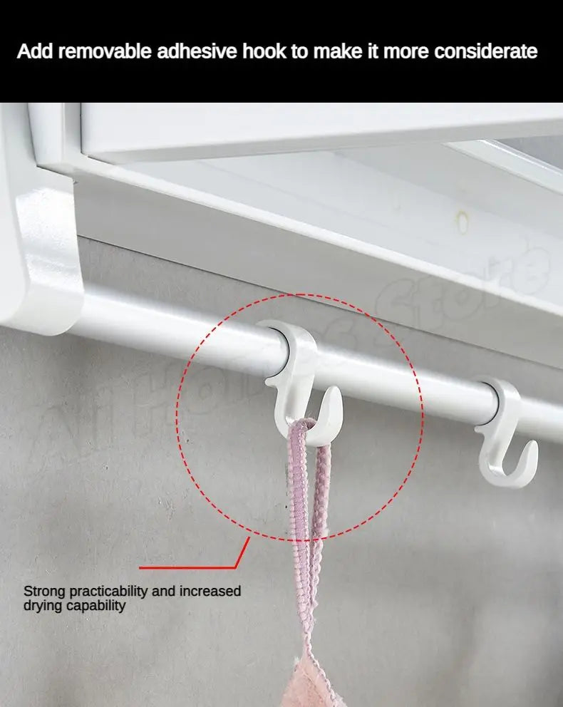 Retractable Clothes Hanger Invisible Wall Mounted Hanger Drying Rack Clothes Rack Folding Wall Extendable Organization Hangers