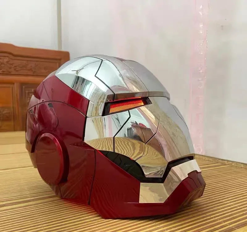 Marvel Electric Iron Man 1:1 MK50 MK5 Helmet Voice Control Eyes With Light Model Toys For Adult Technology Wearable Xmas Gift