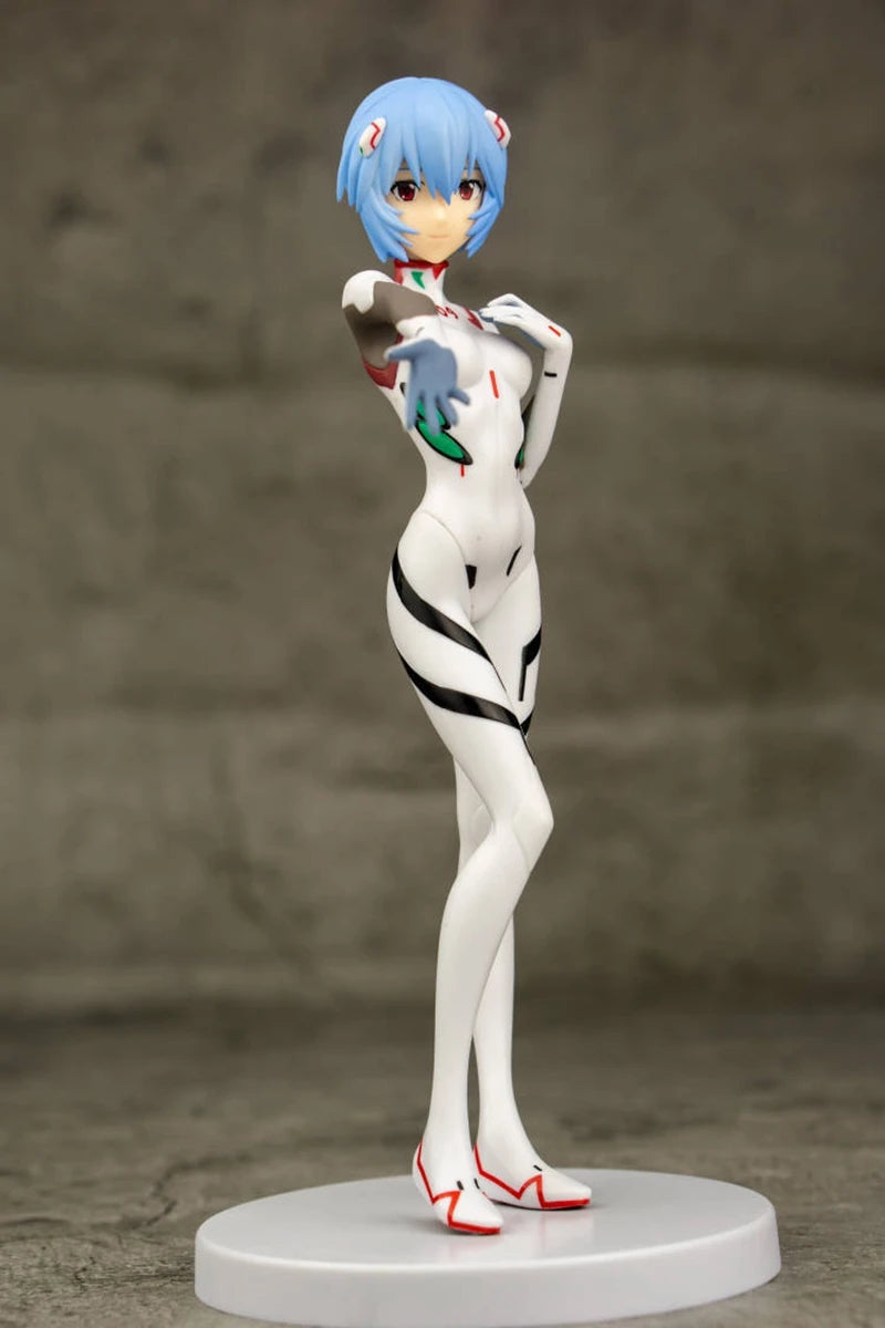 Anime NEON GENESIS EVANGELION Ayanami Rei Theatrical Version White Battle Suit Short Hair Reaching Out Model Toy Action Figure