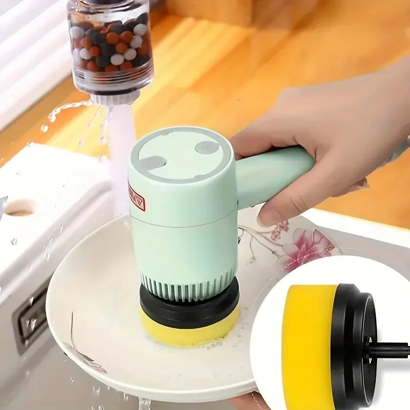 2/4/6Brush Electric Spin Scrubber, Rechargeable Cleaning Brush, Floors, Carpets, Bathrooms, Kitchens, Cordless Handheld Washer