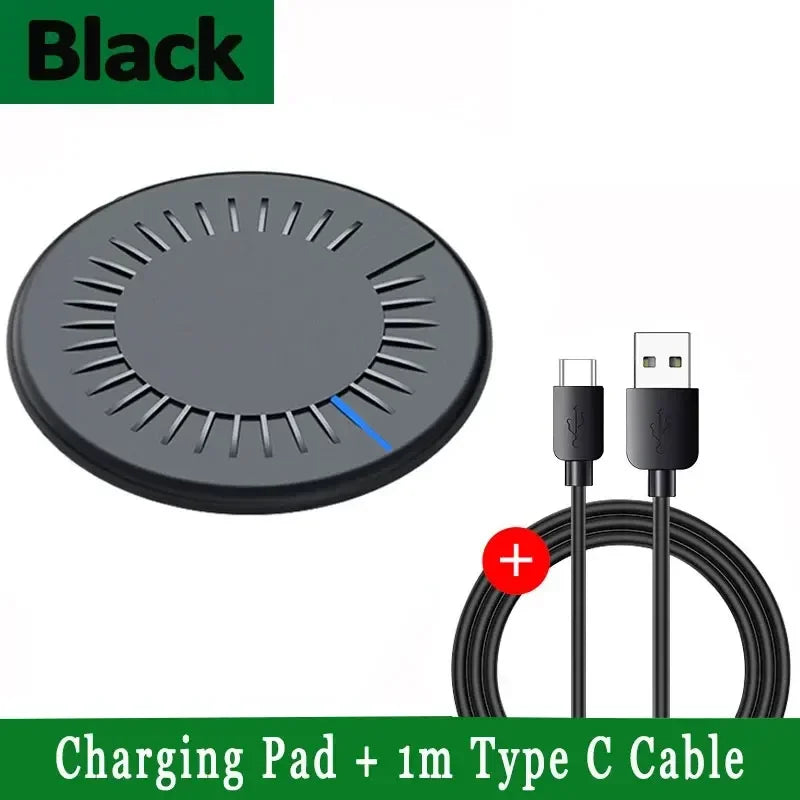200W Wireless Charger Pad Stand Mobile Phone Chargers Fast Charging Dock Station For iPhone 16 15 14 13 Pro Max Samsung Xiaomi