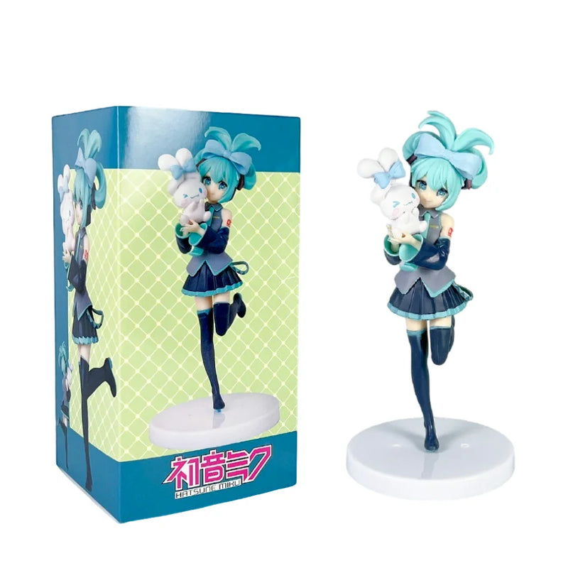 Anime Hatsune Miku X Cinnamoroll Figure Anime Peripheral Collectible Models Decorative Decorations Children Kawaii Gift