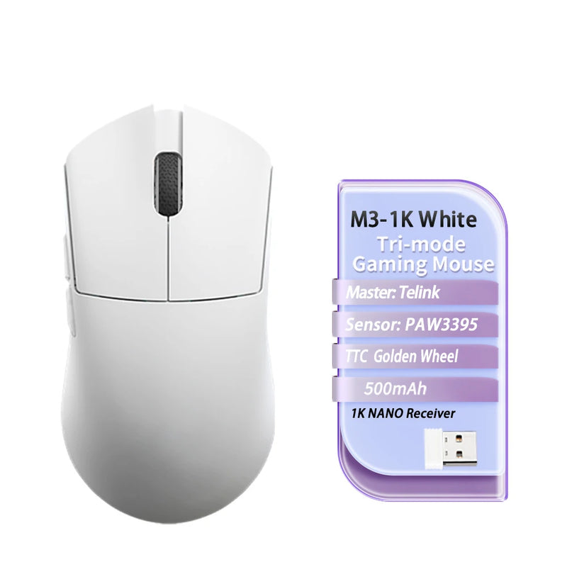Motospeed Darmoshark M3 8K Bluetooth Wireless Gaming Mouse 26K DPI PAW3395 Sensor Computer Office Mouse TTC For Laptop PC