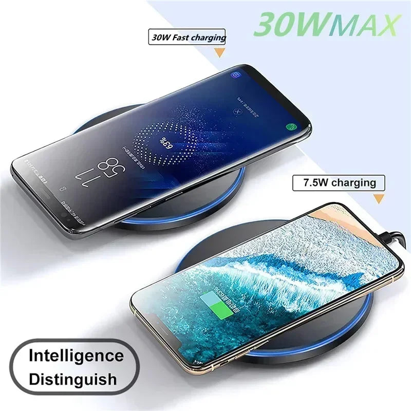 200W Wireless Charger Pad Stand Mobile Phone Chargers Fast Charging Dock Station For iPhone 16 15 14 13 Pro Max Samsung Xiaomi
