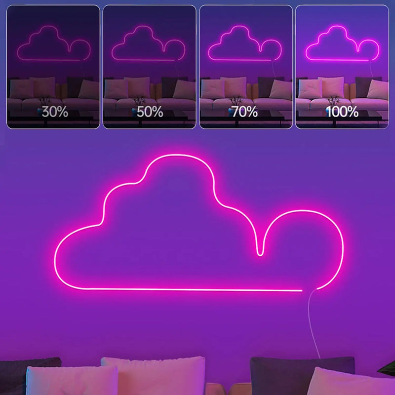 10m USB RGB LED Neon Light Strip, 5V 72LEDs/m Silicone Bluetooth Rope with Remote, APP Music Sync Waterproof TV Backlight Decor