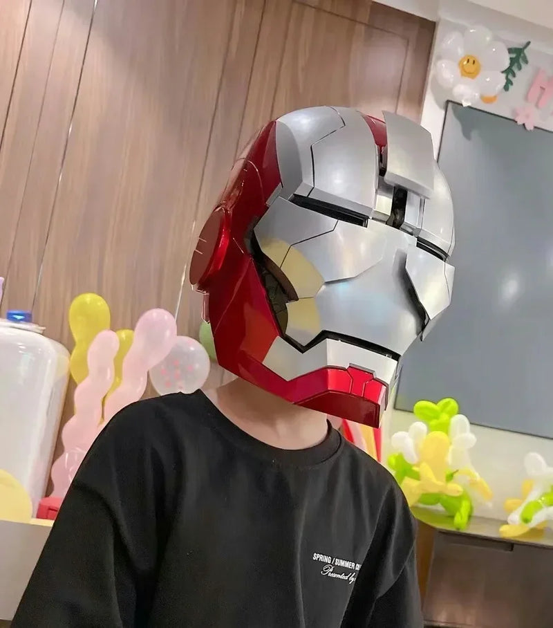 Marvel Electric Iron Man 1:1 MK50 MK5 Helmet Voice Control Eyes With Light Model Toys For Adult Technology Wearable Xmas Gift