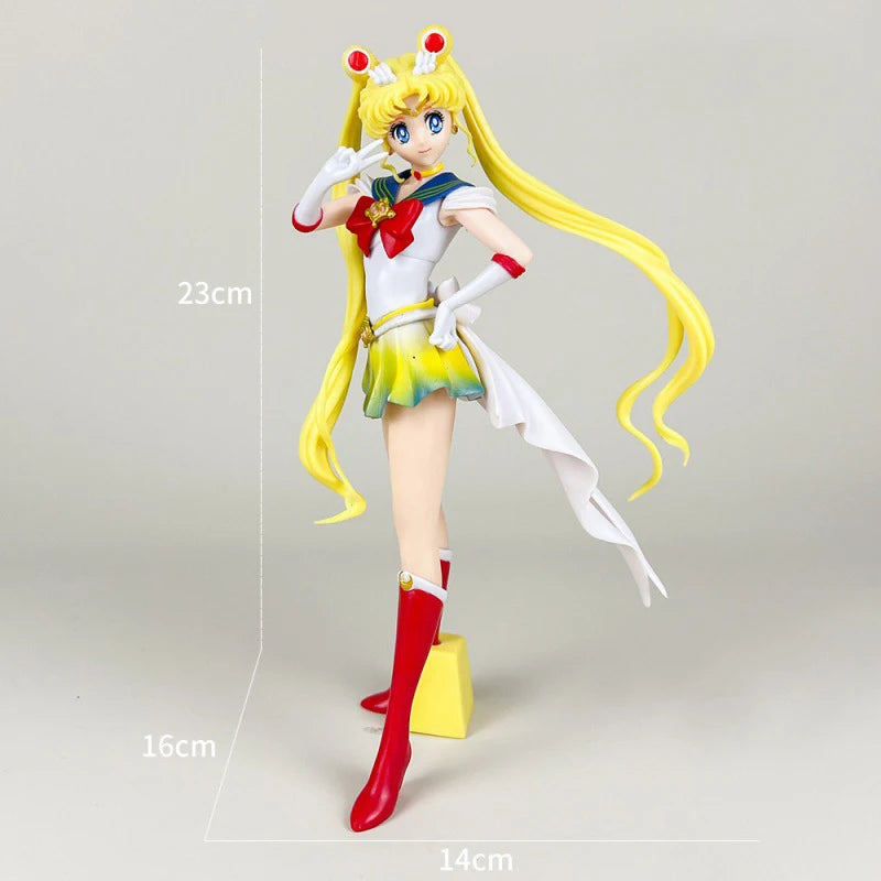 1 Piece Anime Sailor Moon Action Figure Model Gifts Collectible Figurines for Kids 23cm