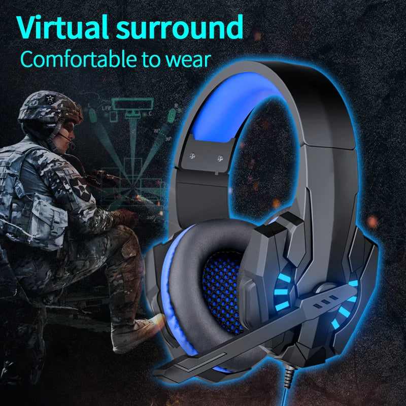 SW-G830 Gaming headphones with flexible HD microphone cover ears RGB light stereo surround sound external wired headphones