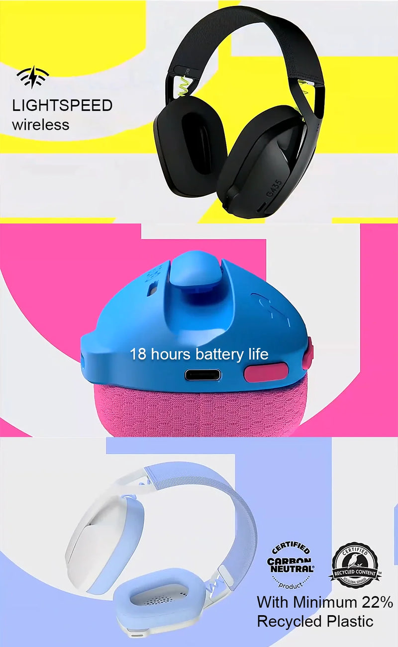 Headset Gamer Logitech G435 Lightspeed: Jogue sem Limites 🎧