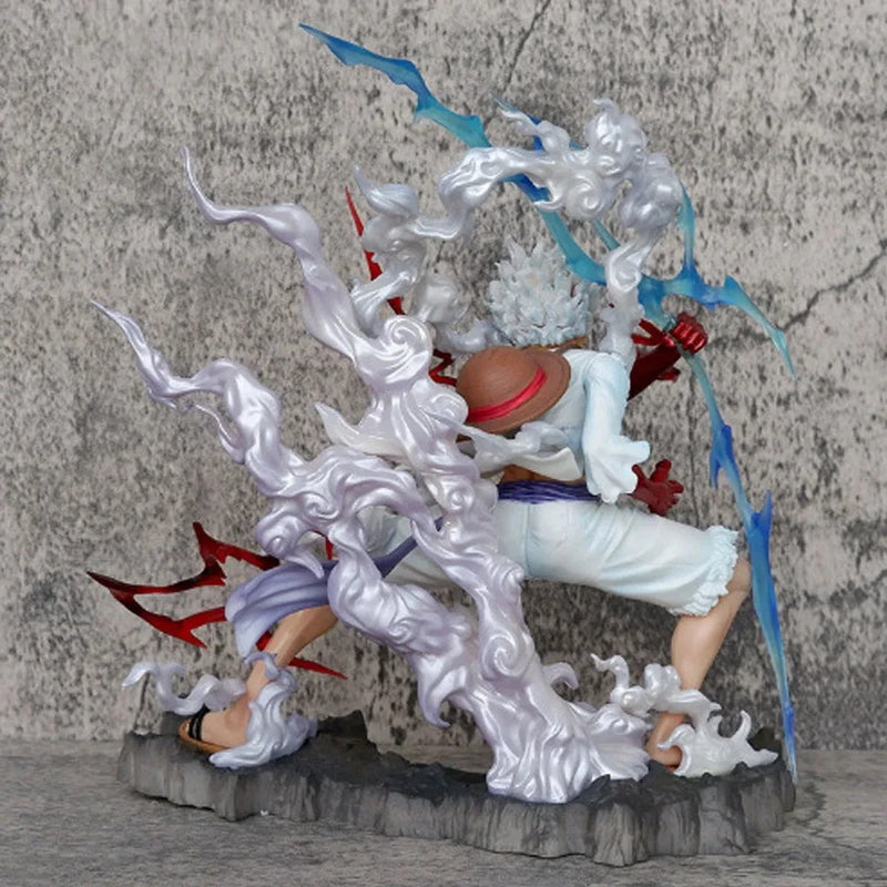 28cm One Piece Anime Figure Sun God Nika Luffy Gear 5 Version Statue Action Figure Model Doll Decoration Collection Toys Gifts