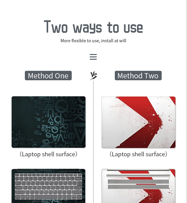 DIY Geometry Cover Laptop Skins Sticker 13.3"14"15.6"17.3"Vinyl Skin Case for Macbook/Lenovo/Hp/Acer Decorate Decal Assessories