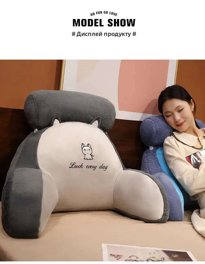 Soft Plu Lumbar Support Pillow Bede Sofa Latex Cuion S Pillow Barest Pad Girls Cartoon Anime Home Decor