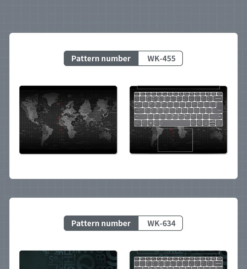 DIY Geometry Cover Laptop Skins Sticker 13.3"14"15.6"17.3"Vinyl Skin Case for Macbook/Lenovo/Hp/Acer Decorate Decal Assessories