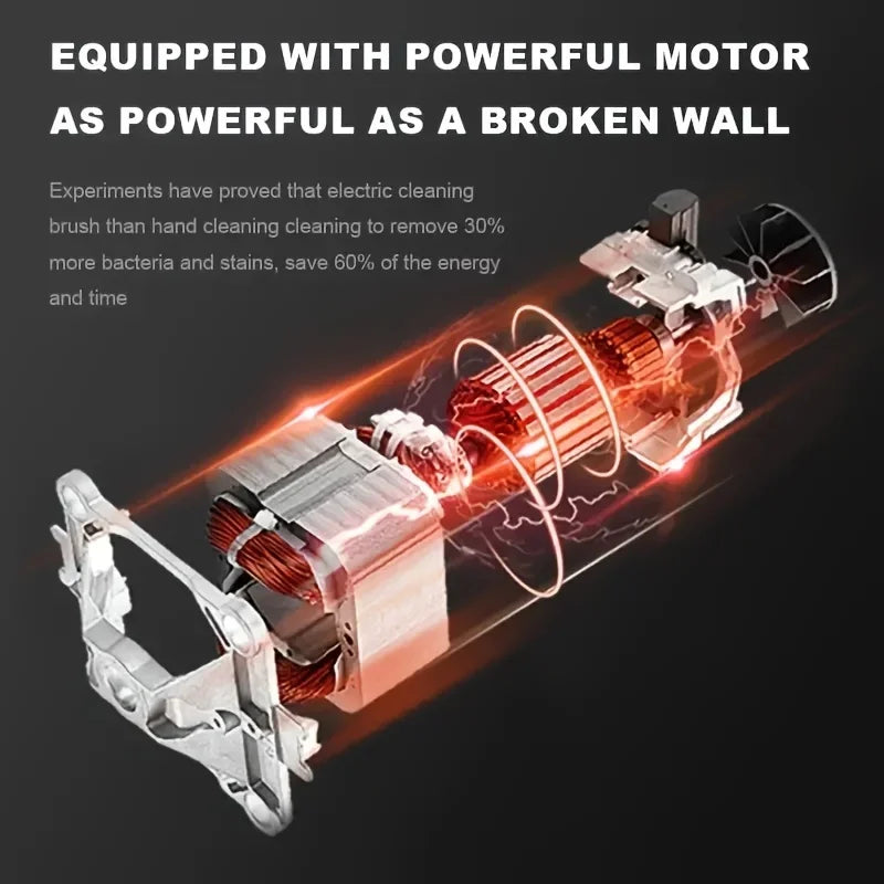 2/4/6Brush Electric Spin Scrubber, Rechargeable Cleaning Brush, Floors, Carpets, Bathrooms, Kitchens, Cordless Handheld Washer